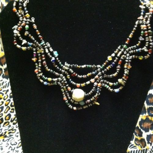Glass Beaded Multi-strand Necklace