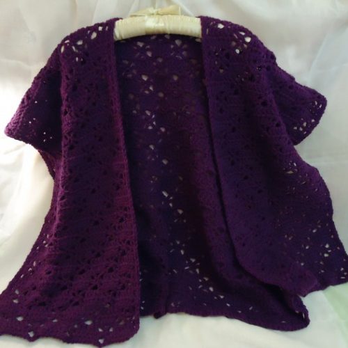 Hand Crocheted Purple Ruhana