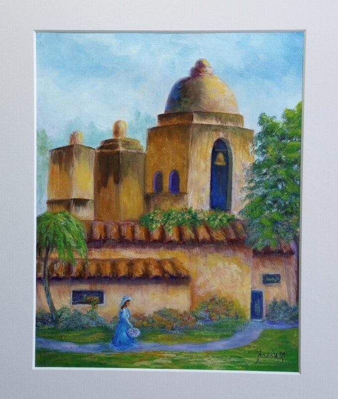 The Old Church 11x14 Matted Oil Painting