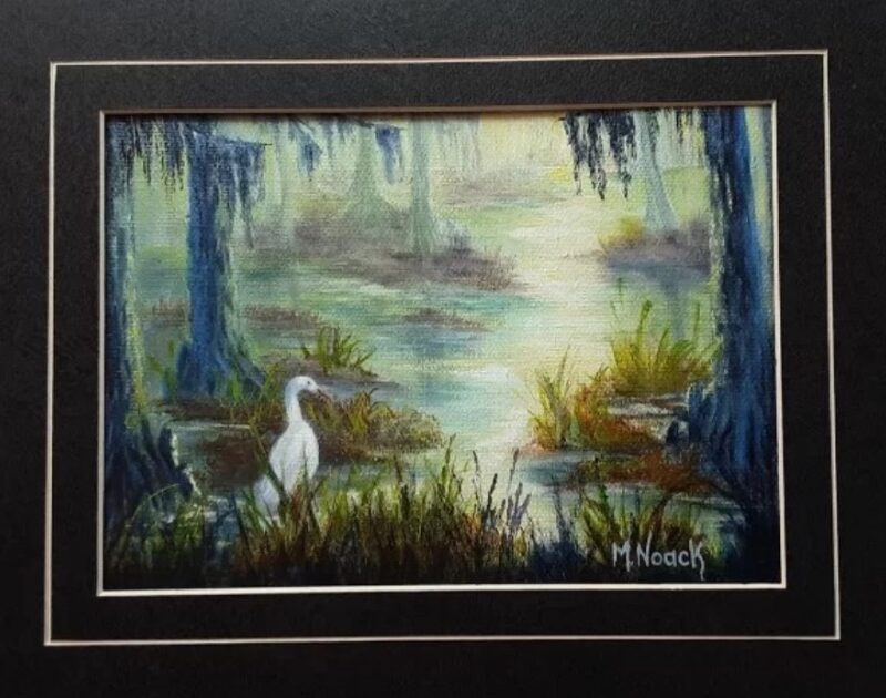Evening Glades 10×8 matted Oil painting